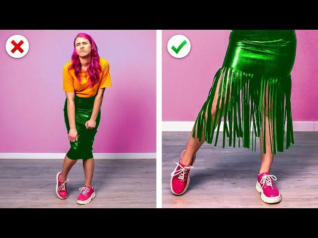 COOL GIRLY FASHION HACKS || 8 Brilliant DIY Clothing Ideas to Upgrade Your Wardrobe by Crafty Panda