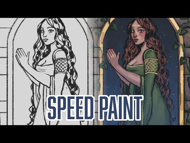 lady in the mirror - Speed Paint