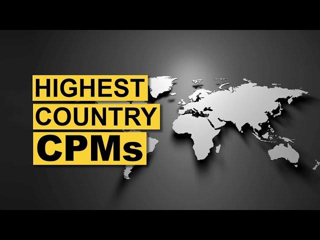 TOP YouTube CPM by Country and their Rates