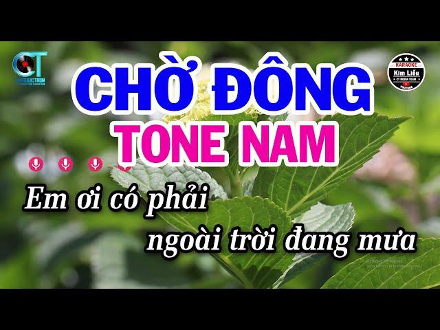 Karaoke Chờ Đông Tone Nam ( Bb ) Nhạc Sống Mới || Karaoke Kim Liễu