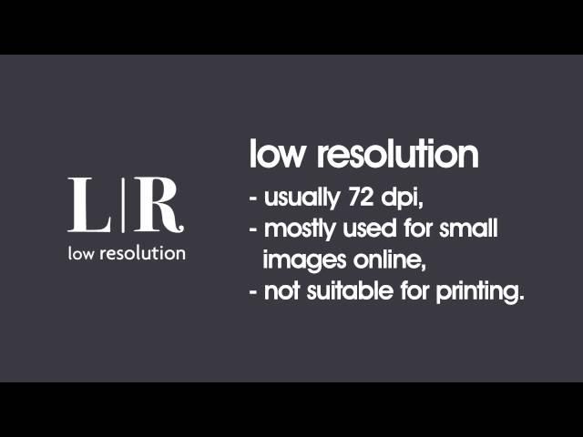 The difference between low resolution and high resolution.