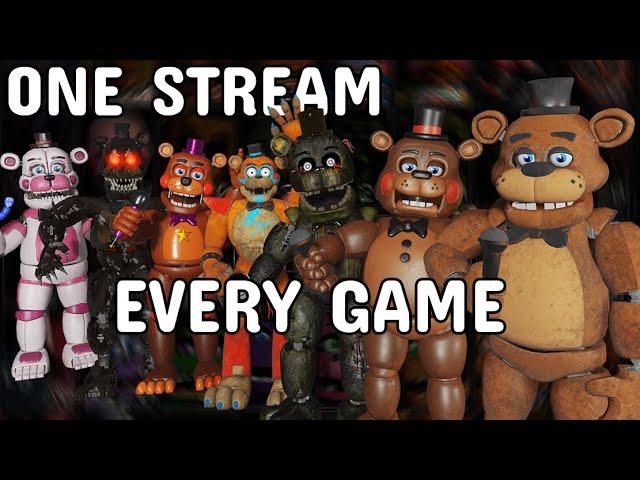 I beat EVERY FNAF GAME in ONE STREAM without breaks