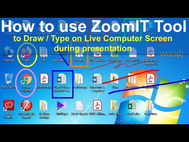 How to use ZoomIT tool to Zoom, Draw and Type on Live Computer Screen during presentation 