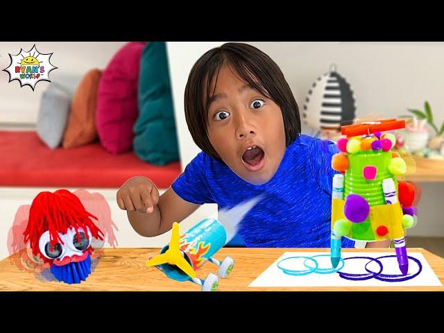 How to Make DIY ROBOTS out of Cardboard for kids with Ryan's World!