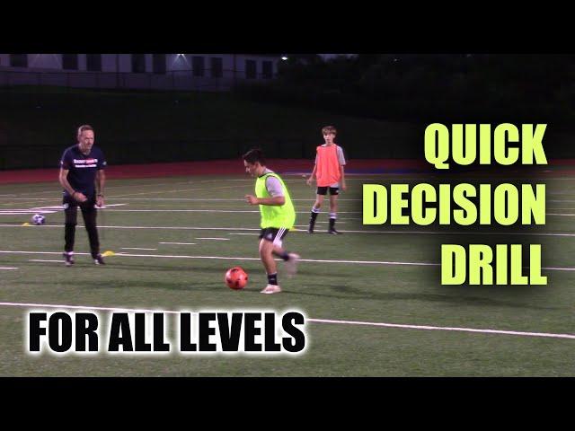 SoccerCoachTV - Quick Decision Drill (for all levels).