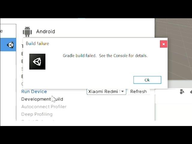 Gradle build failed. See the Console for details. Error!!!! resolved 100%