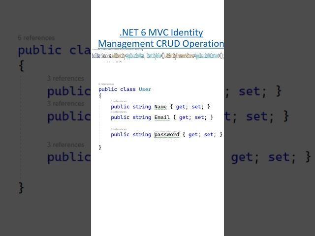 .NET6 MVC Identity CRUD