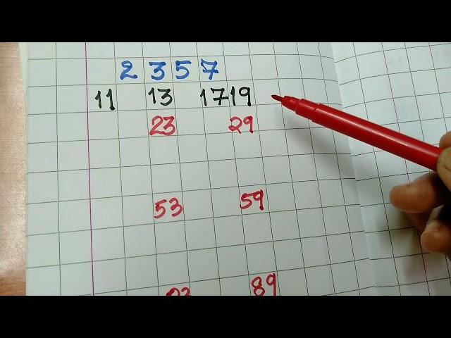 Easy way of remembering prime numbers from 1 to 100