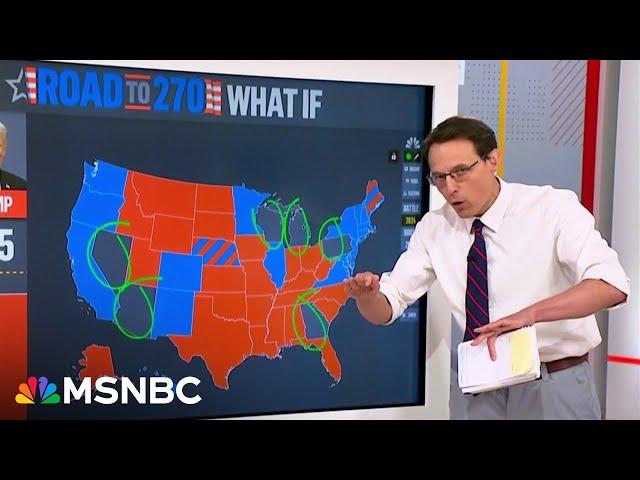 Watch: Steve Kornacki breaks down Kamala Harris' starting point in polls as race reboots