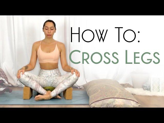 How To Sit Cross Legged In Sukhasana Easy Pose - DAY 5 - Beginners Yoga For Inflexible People