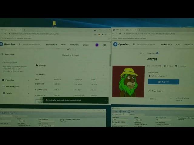 NFT Opensea bidding bot