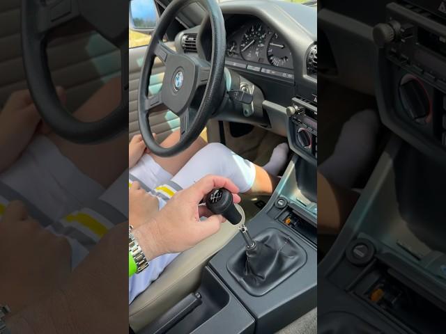 12 Year Old Learns Stick Shift and Has First BMW Manual Transmission Shifter Knob Experience