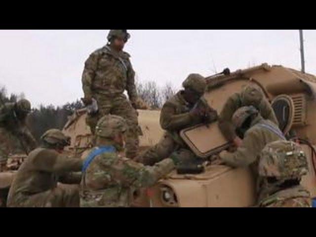 US deploys US troops on tanks to Poland
