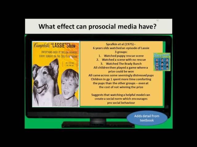 Prosocial effects of media