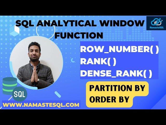 RANK, DENSE_RANK, ROW_NUMBER SQL Analytical Functions Simplified