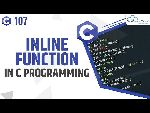 C Inline Function - What is Inline Function | C Programming Tutorial