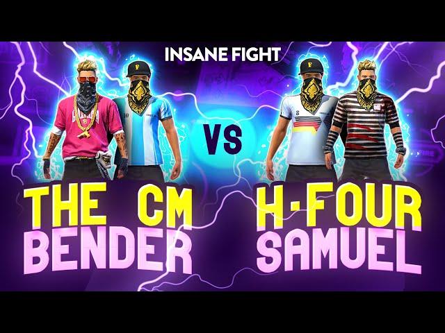 Bender + Cm Vs H-Four + Samuel || Free Fire Battle Between Legends - Nonstop Gaming