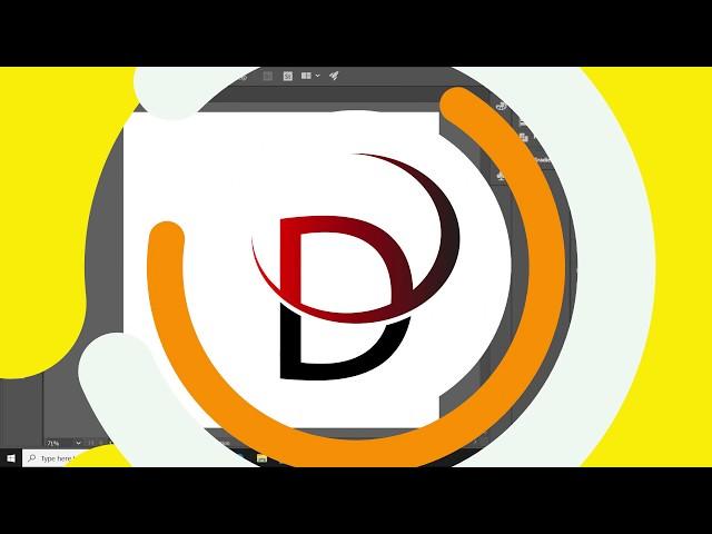 Letter D Logo Design | Adobe Illustrator | Round2Learning