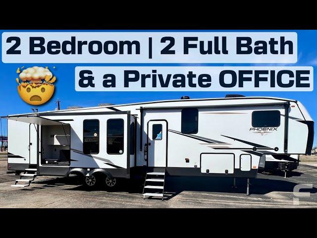 Finally! A Bunk Room, Office, & 2 Full Bathroom Fifth Wheel RV!! 2023 Shasta Phoenix 373MBRB