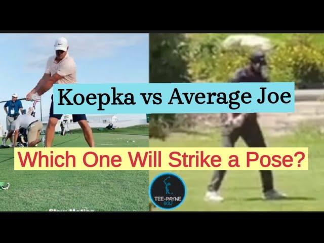 Swing Analysis of Brooks Koepka vs Average Joe. #golf #golfswing #average #sub #nike