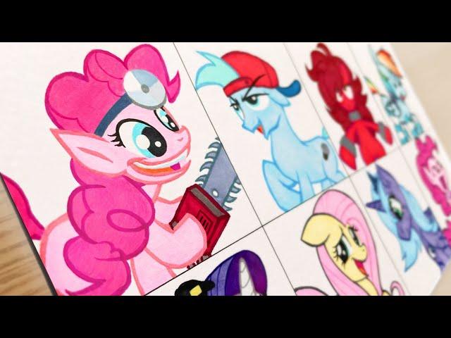 Drawing FRIDAY NIGHT FUNKIN'-Pinkie Pie(My little Pony) Elements of Insanity/Pibby Twilight Sparkle