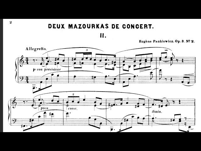 Eugeniusz Pankiewicz - Mazurka de Concert Op.3 No.2