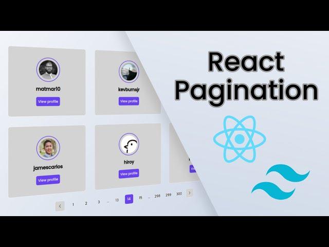 Build a react pagination with react-paginate and tailwind css