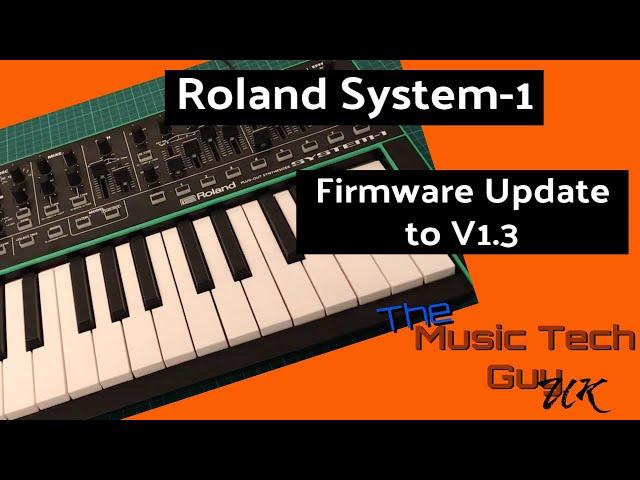 Upgrading the Roland System-1 firmware to v1.3