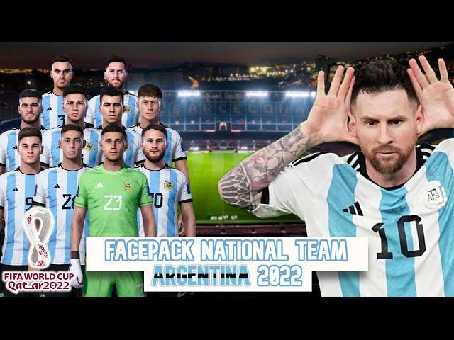 PES 2021|| ARGENTINA FACEPACK WORLD CUP QATAR 2022 || SIDER VERSION