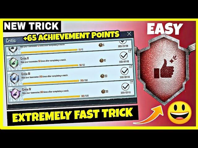 Fast Trick To Complete [Critic] New Achievement | Rate Your Teammates 500 Times Easily | HenixYt