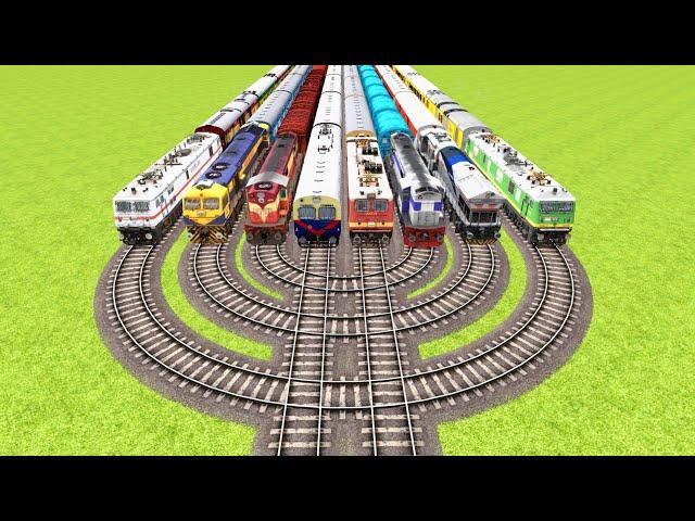 8 INDIAN TRAINS HARDLY CROSSED ON THE TRIPLE ATTACK U-TURNS RAILROAD CROSSING ▶️ CrazyRails