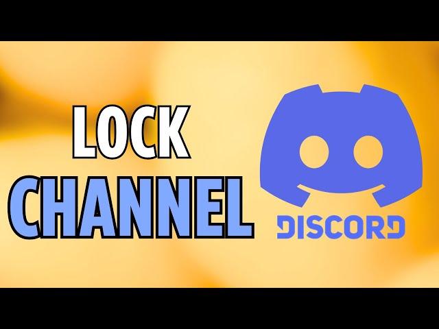 How To Lock Channel On Discord (2024)