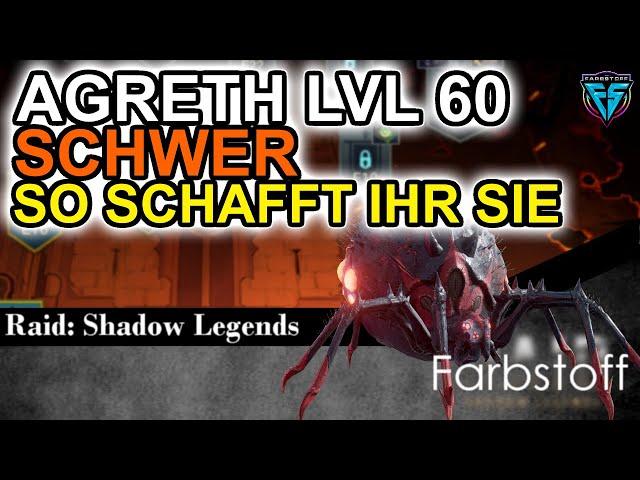 Raid: Shadow Legends - Agreth Gift Spinne - LVL60 Schwer - Tipps wie man sie angeht :)