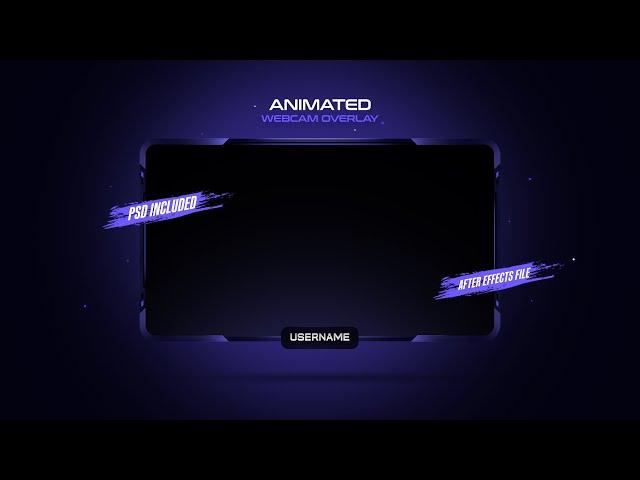 Animated Rounded Webcam Overlay Template || Stream Overlays Template