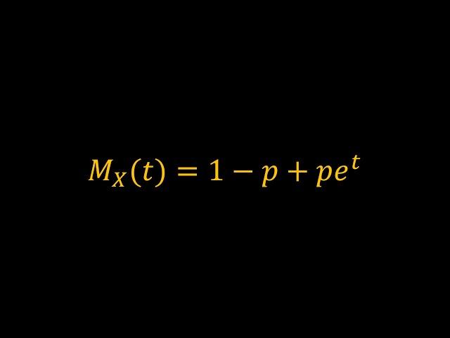 Moment Generating Function of the Bernoulli Distribution