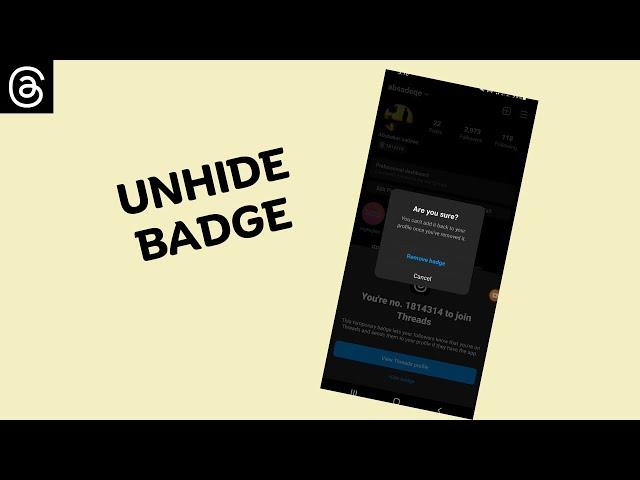 How to Unhide Threads Badge on Instagram