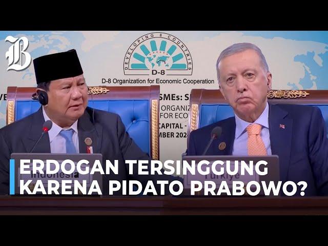 Erdogan Walk out Saat Prabowo Pidato di KTT D-8