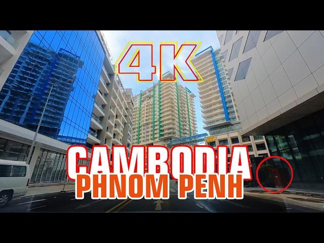 [4K] Phnom Penh Driving Tour 2024 Best Skyscrapers, High Rise Building & Skyline #PhnomPenh2024 #KH