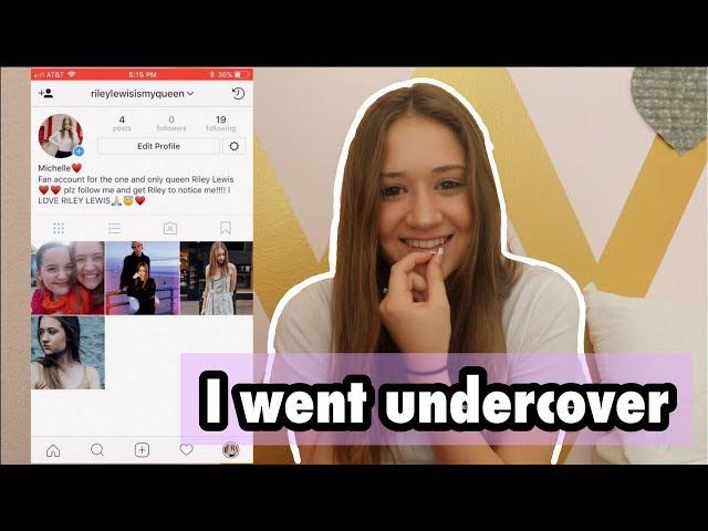 I Went Undercover As A Fanpage | Riley Lewis