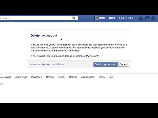 How To Delete Your FaceBook Account Permanently