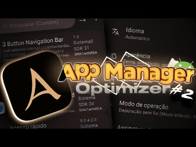 APP MANAGER #2: MODO GAMIMG E ACOMPANHAR MEMÓRIA RAM! 