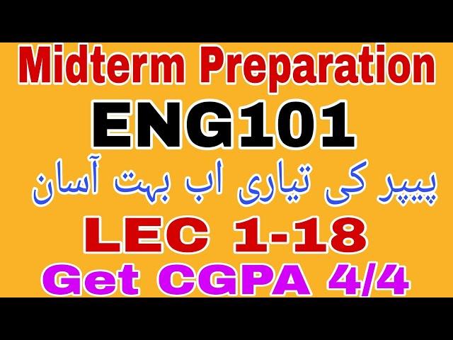 Eng101 Midterm Preparation| Eng101 midterm preparation 2023| Eng101 midterm preparation Spring 2023