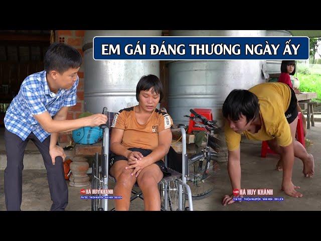 Từ vùng lũ đi về ghé thăm em Hoài đáng thương đi bằng bốn chân...