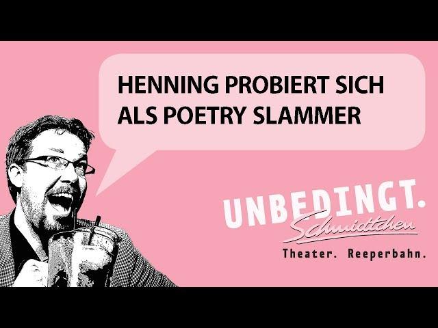 Henning probiert sich als Poetry Slammer