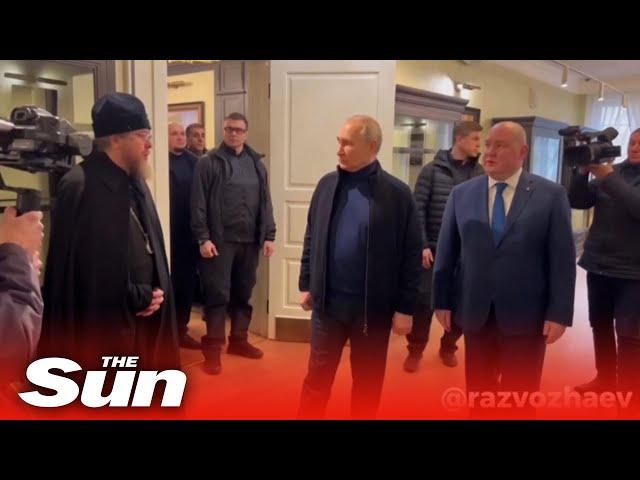 Putin defies West and visits Crimea on anniversary of annexation from Ukraine