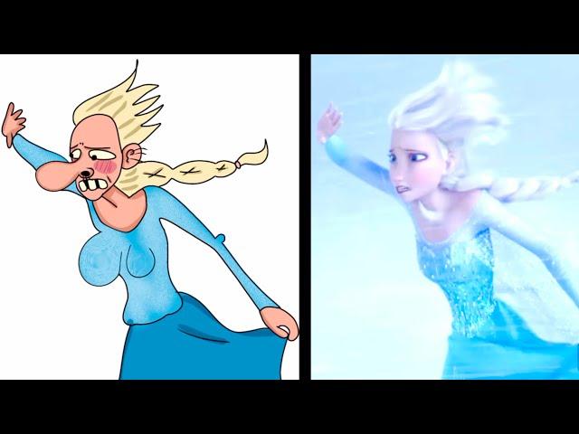 Disney’s frozen drawing meme | Elsa's palace