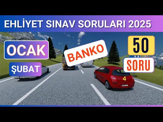 Ehliyet Sınav Soruları 2025 | Ocak, Şubat Çıkmış MEB Ehliyet Sorularını Çöz