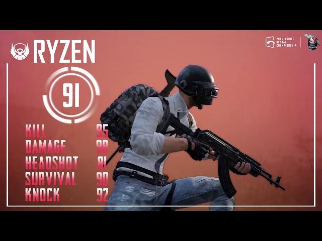 The PUBG MOBILE Global Championship Pro-Player Card - BTR Ryzen Edition