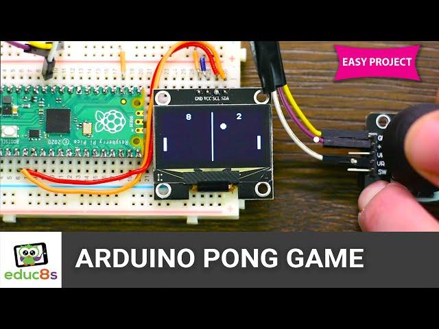 Arduino Pong Game with Raspberry Pi Pico and 1.3" OLED (SSH1106)