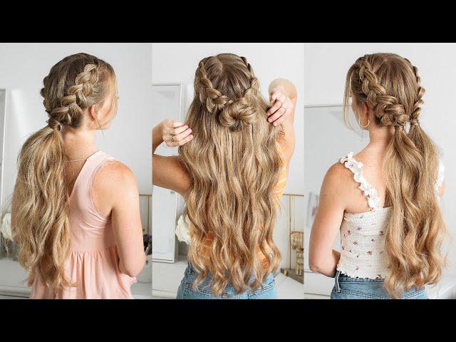 3 DOUBLE BRAIDED HAIRSTYLES | Missy Sue